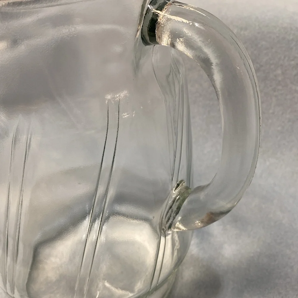 Indiana glass Double Swirl Smooth Finish 1960's Water Pitcher Clear Glass